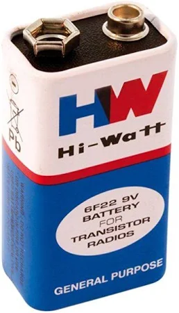 HW 9 volt non-rechargeable battery